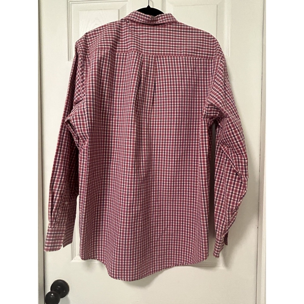 Men's Vineyard Vines Whale Red/Wht/Bl Plaid Long Sleeve Button Down Shirt Size M - Picture 2 of 6